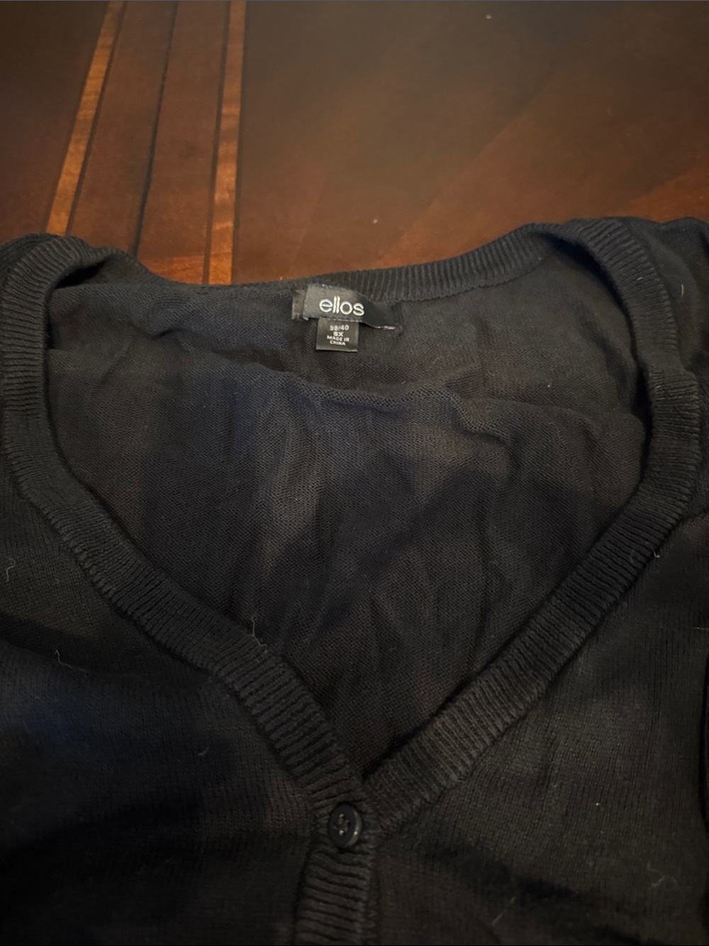 Women’s Black Button-Front Lightweight Cardigan - Picture 3 of 3